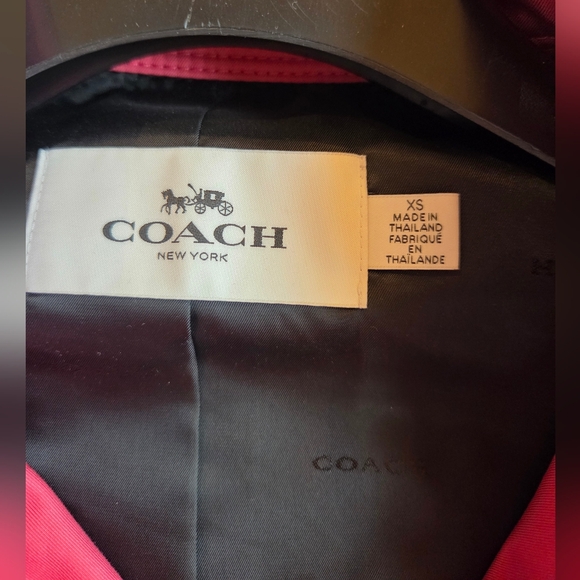 Coach Women's Pink Double-Breasted Trench Coat XS - Picture 12 of 12